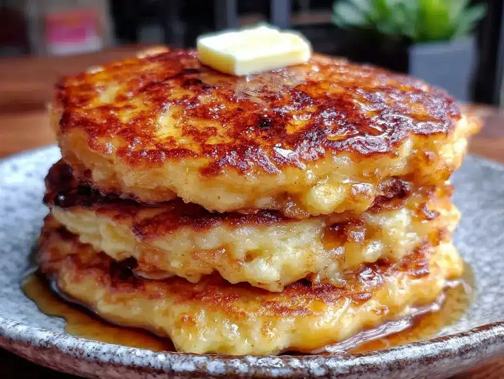 fluffy sourdough discard pancakes - featured image