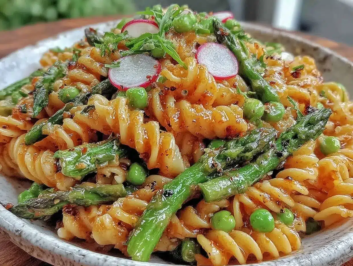 fresh air fryer spring vegetable pasta salad preparation steps