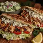 fresh Greek chicken pita pockets - featured image