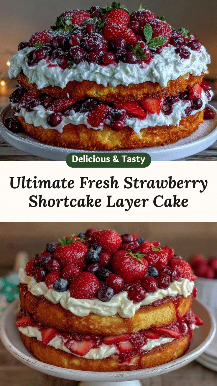fresh strawberry shortcake layer cake recipe