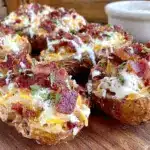 gluten-free bacon ranch potato skins - featured image