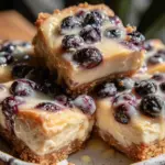 gluten-free lemon blueberry cheesecake bars - featured image