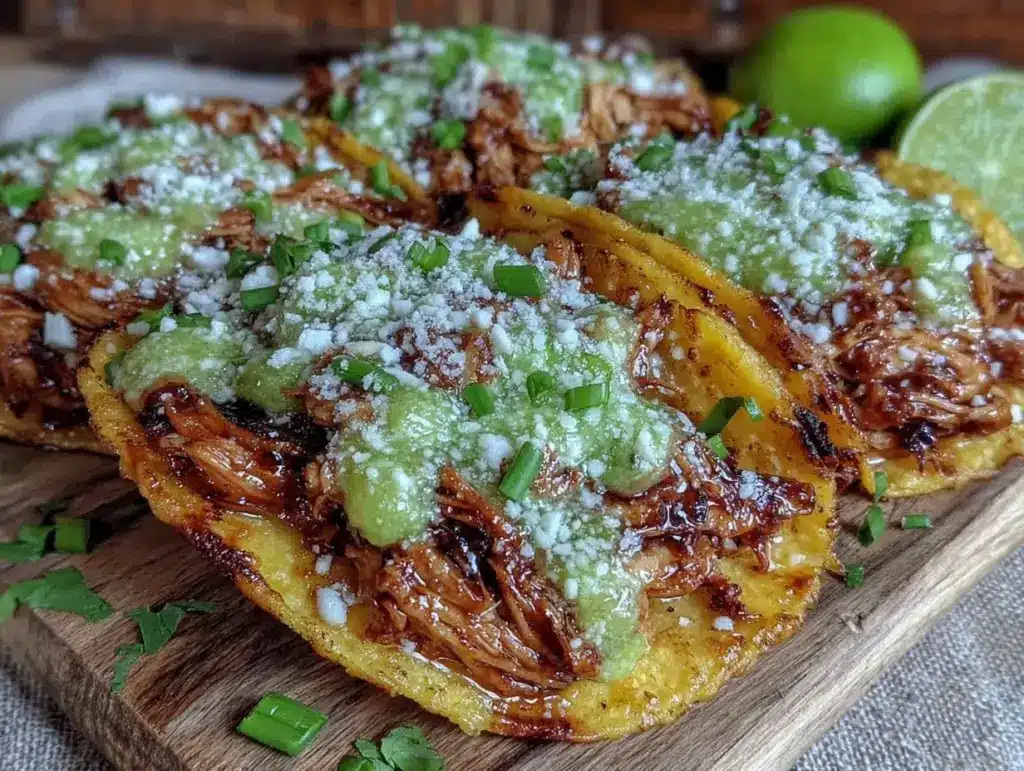 gluten-free shredded chicken tacos - featured image