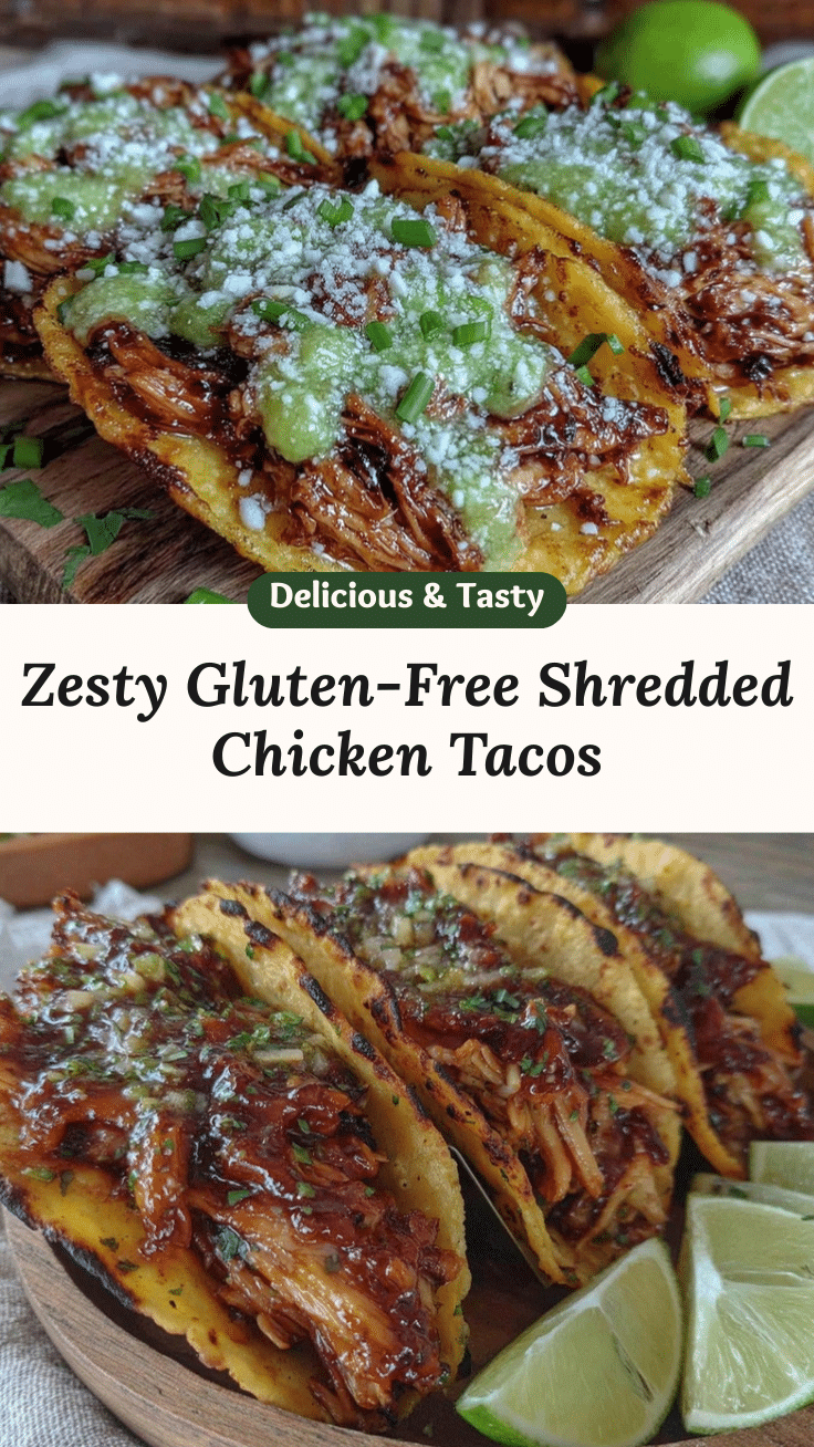 gluten-free shredded chicken tacos recipe