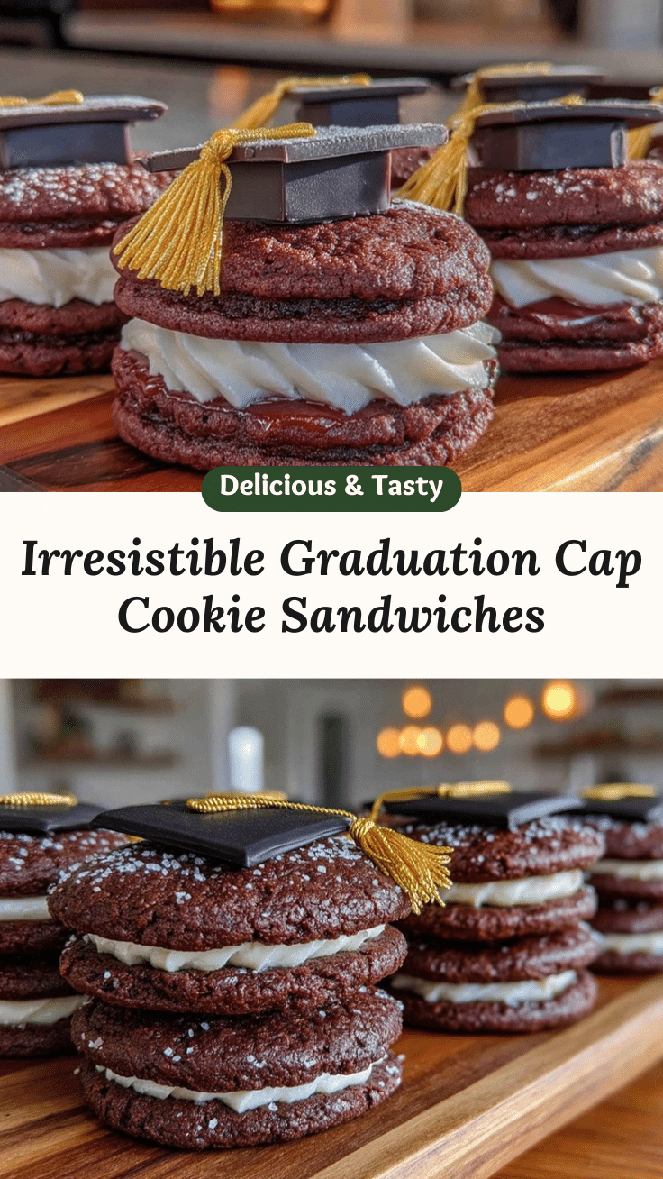 graduation cap cookie sandwiches recipe