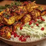 greek lemon chicken souvlaki bowls - featured image