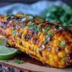 grilled corn on the cob with chili lime butter - featured image