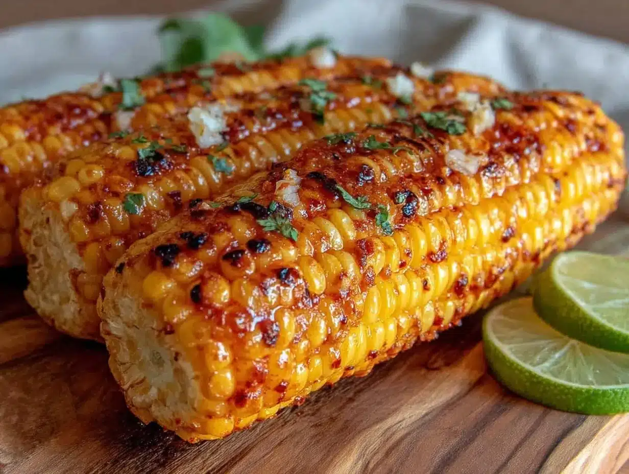 grilled corn on the cob with chili lime butter preparation steps