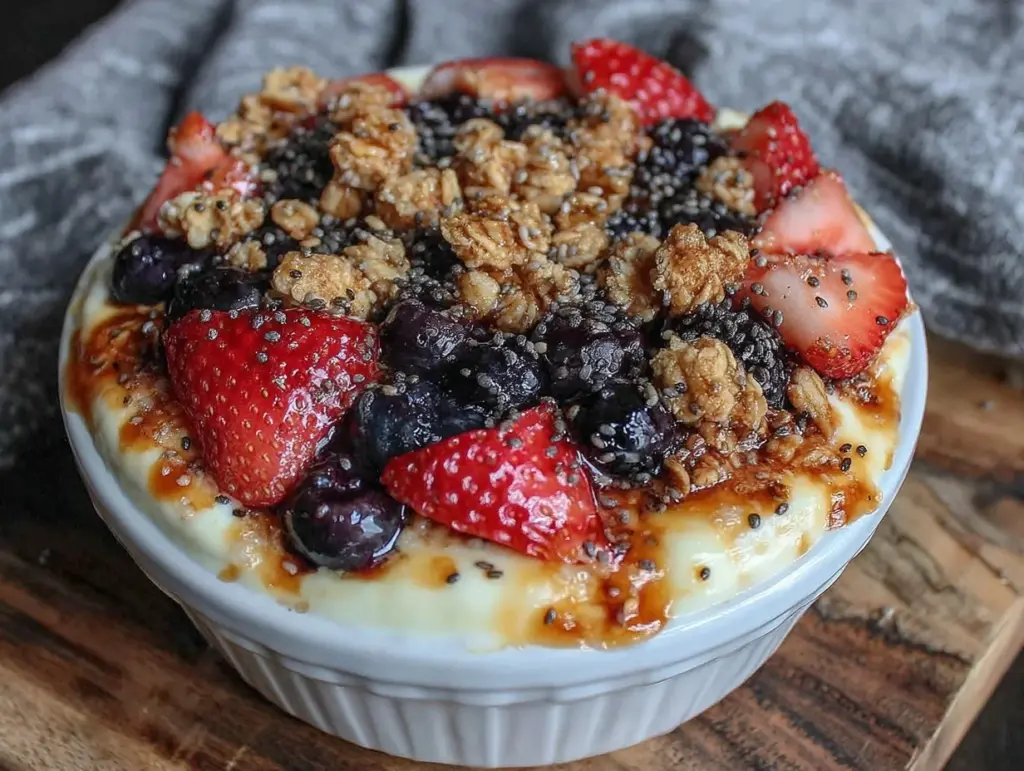 healthy protein-packed greek yogurt breakfast bowl - featured image