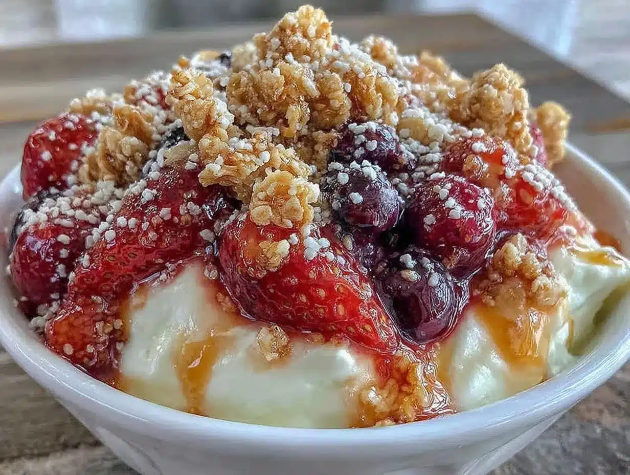 healthy protein-packed greek yogurt breakfast bowl preparation steps