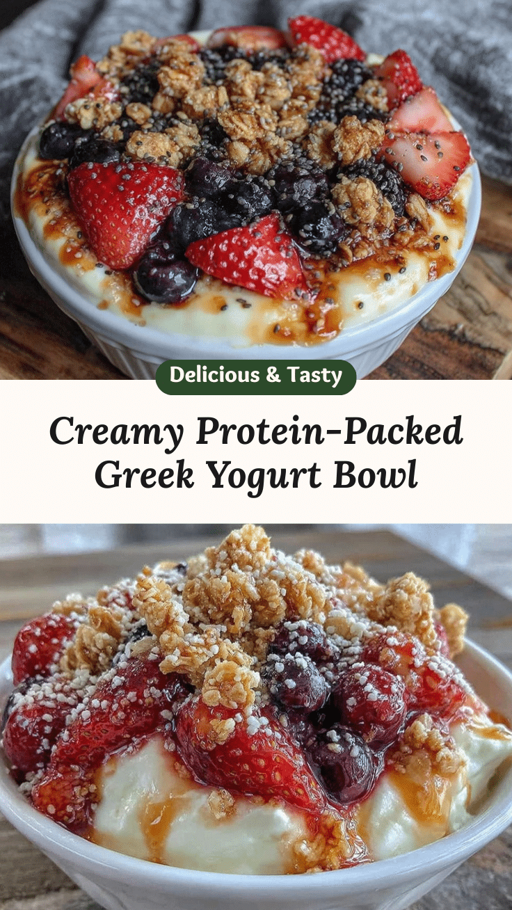 healthy protein-packed greek yogurt breakfast bowl recipe