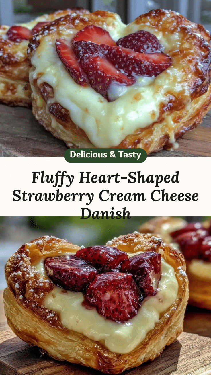 heart-shaped strawberry cream cheese danish recipe
