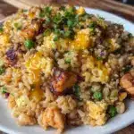 high-protein chicken fried rice - featured image
