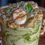 high-protein peanut butter banana smoothie - featured image