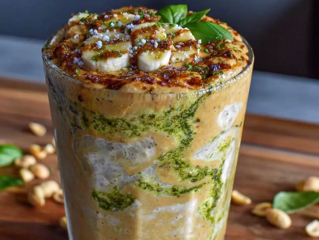 high-protein peanut butter banana smoothie preparation steps
