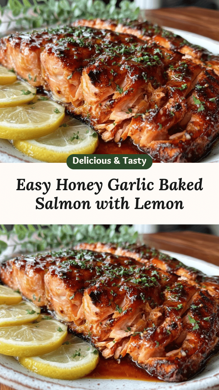 honey garlic baked salmon with lemon recipe