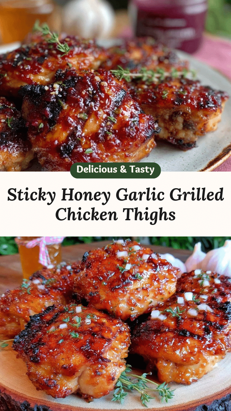 honey garlic glazed grilled chicken thighs recipe