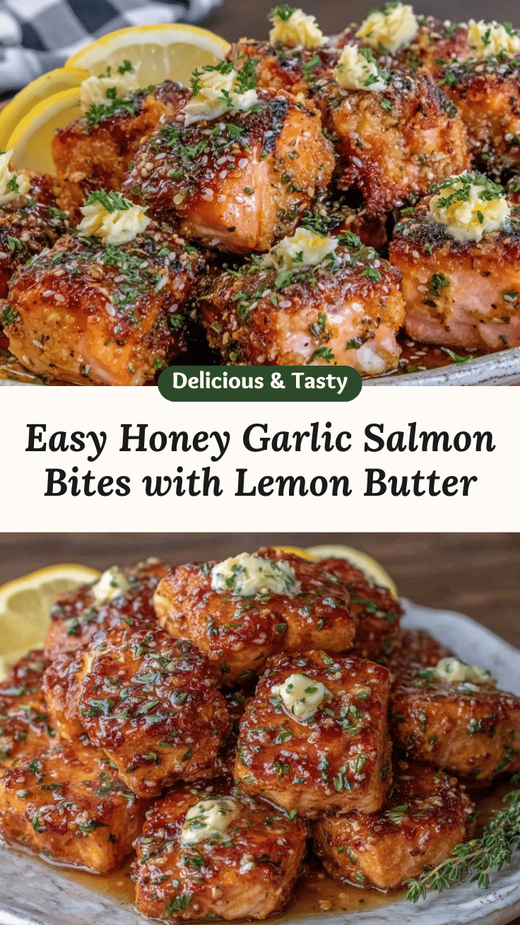 honey garlic salmon bites recipe