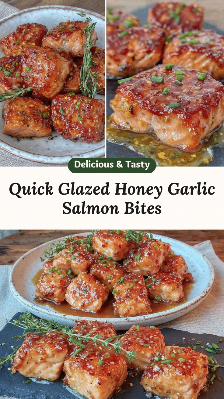 honey garlic salmon bites recipe