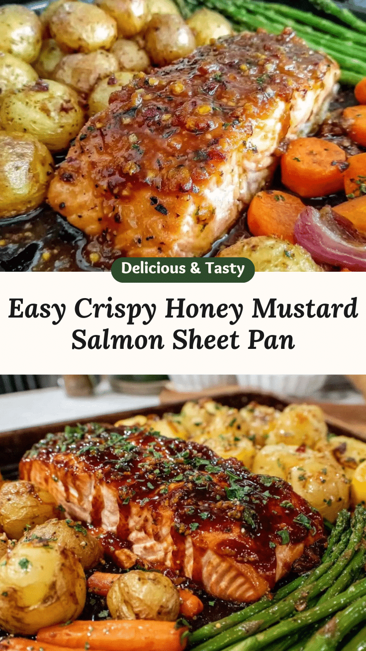 honey mustard salmon sheet pan dinner recipe