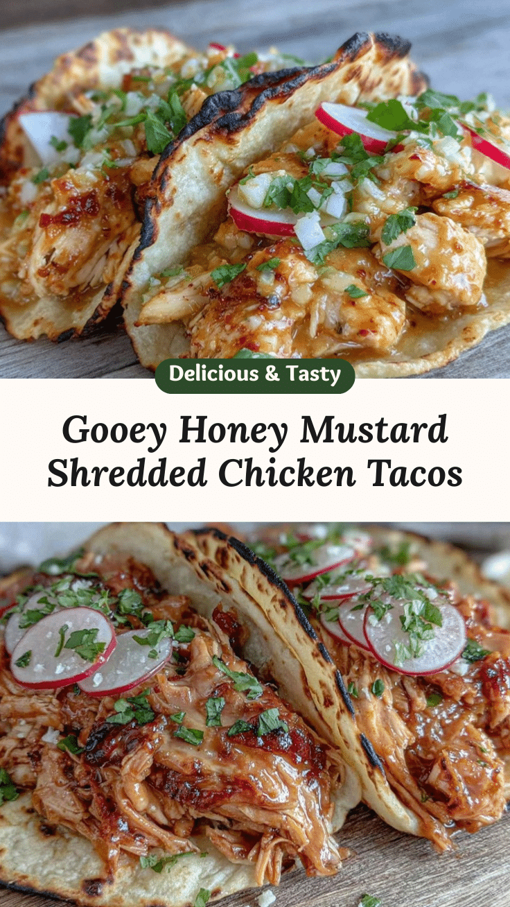 honey mustard shredded chicken tacos recipe