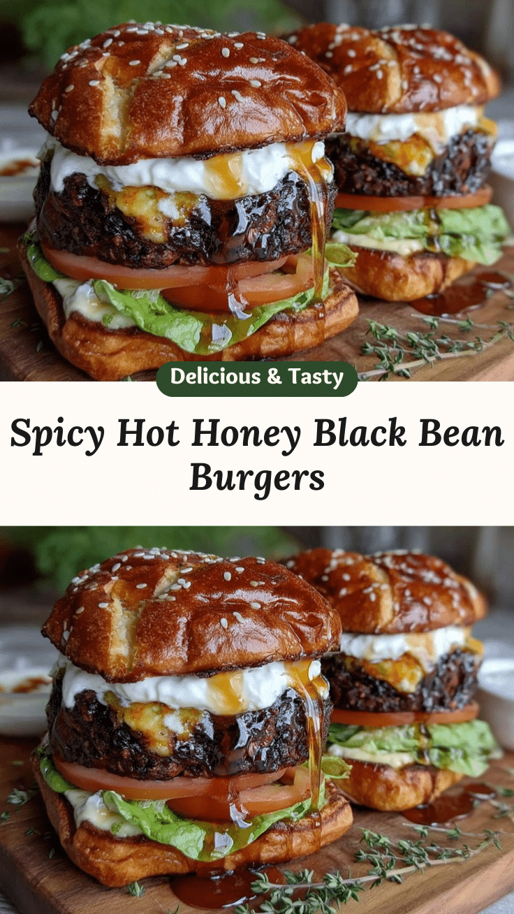hot honey black bean burgers recipe