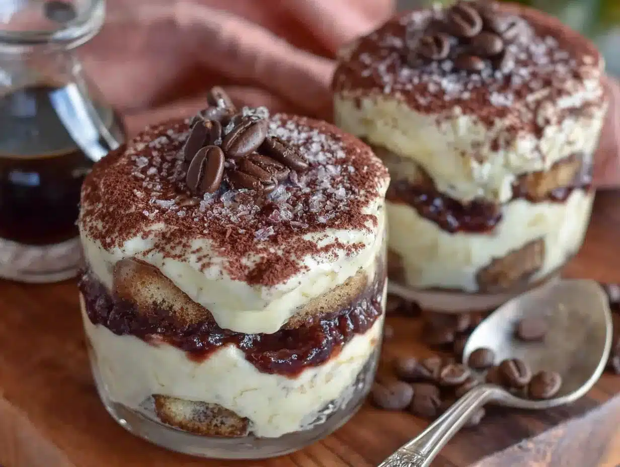 Irish Coffee Tiramisu preparation steps