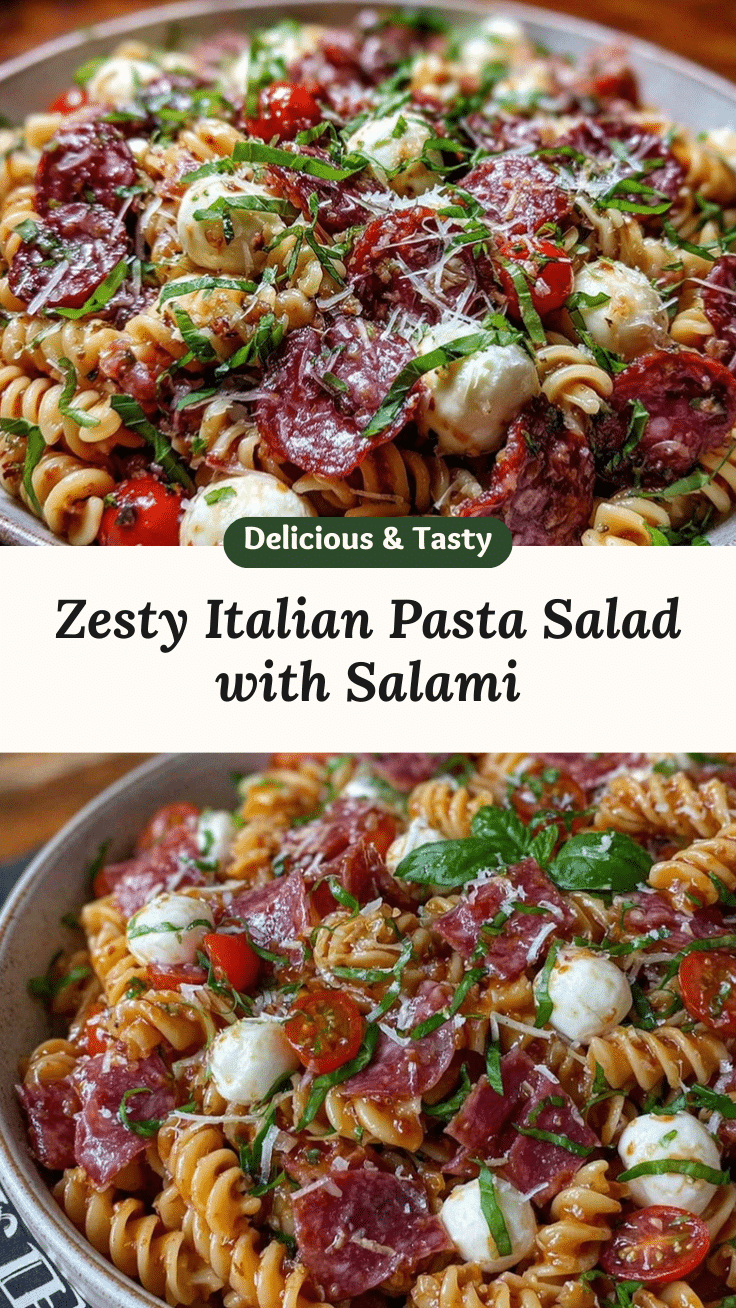 italian pasta salad with salami and mozzarella recipe