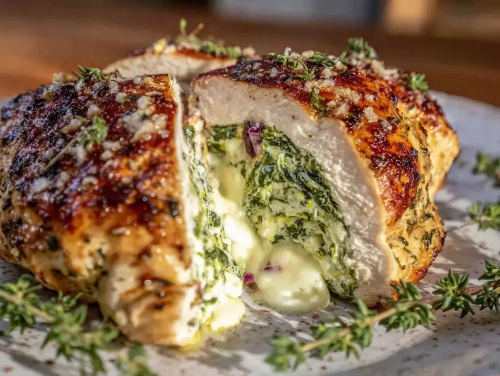juicy stuffed chicken breast - featured image