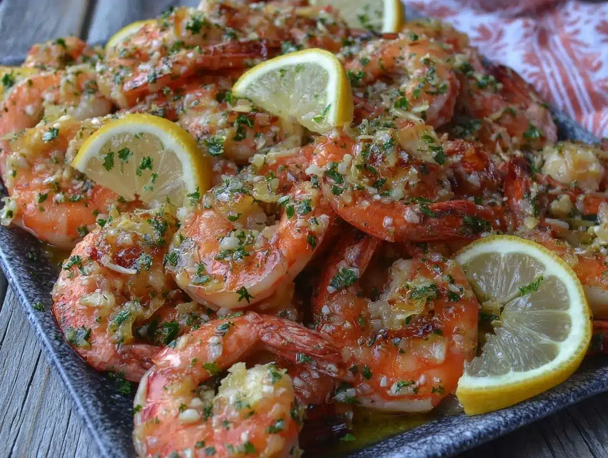 keto sheet pan lemon garlic shrimp preparation steps