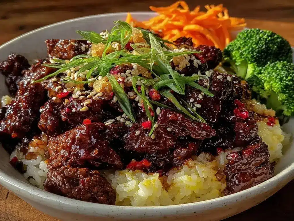 korean ground beef bowls - featured image