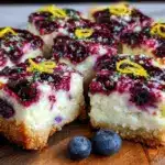 lemon blueberry cheesecake bars - featured image