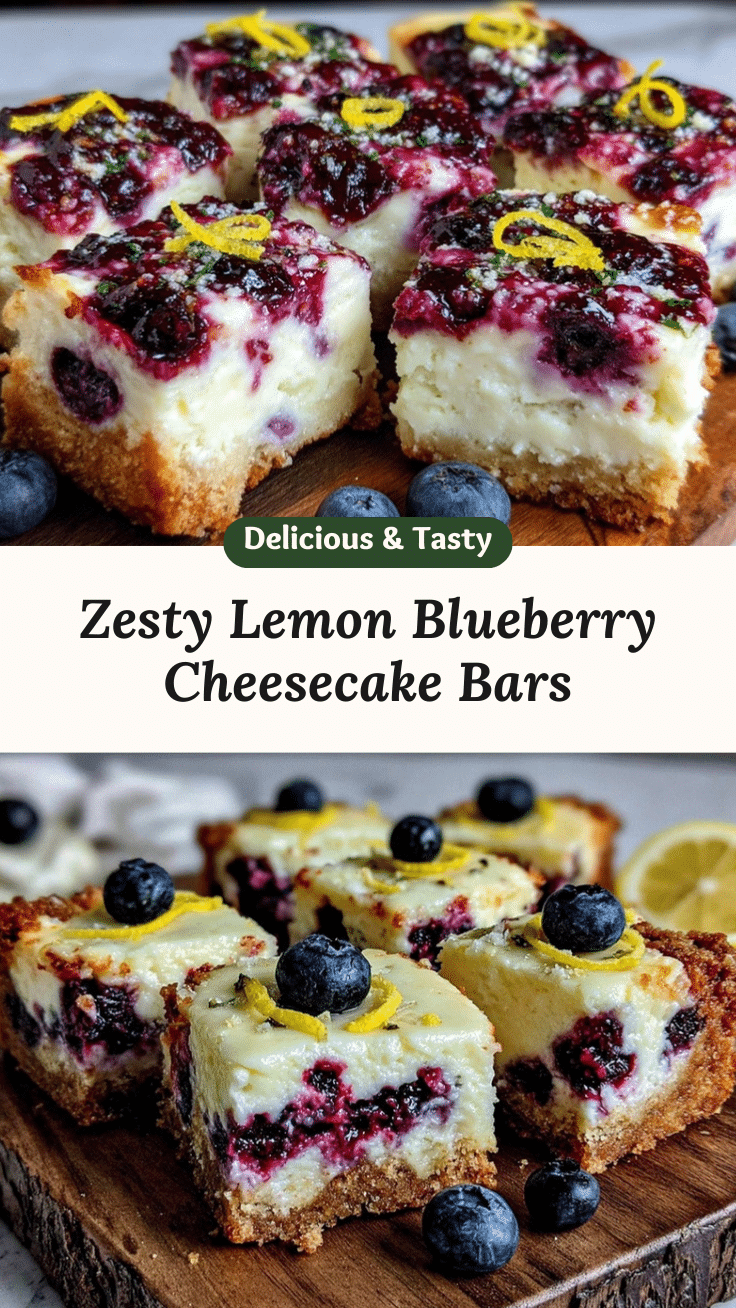lemon blueberry cheesecake bars recipe
