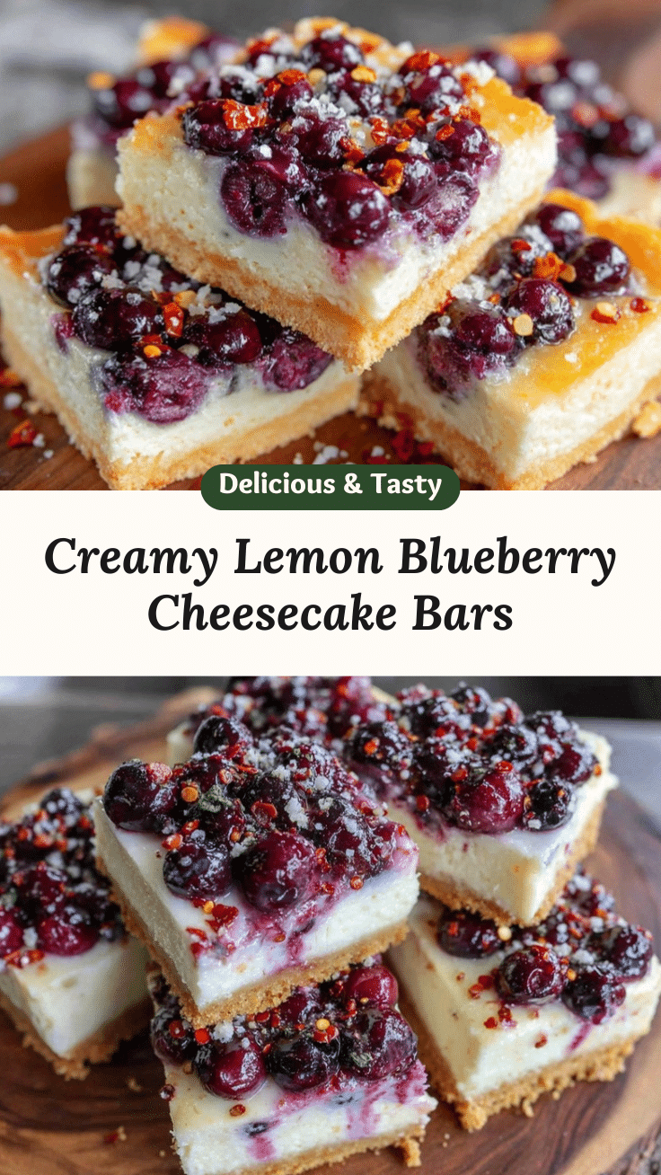 lemon blueberry cheesecake bars recipe