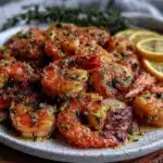 lemon garlic shrimp sheet pan recipe - featured image