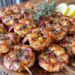 lemon herb grilled shrimp skewers - featured image