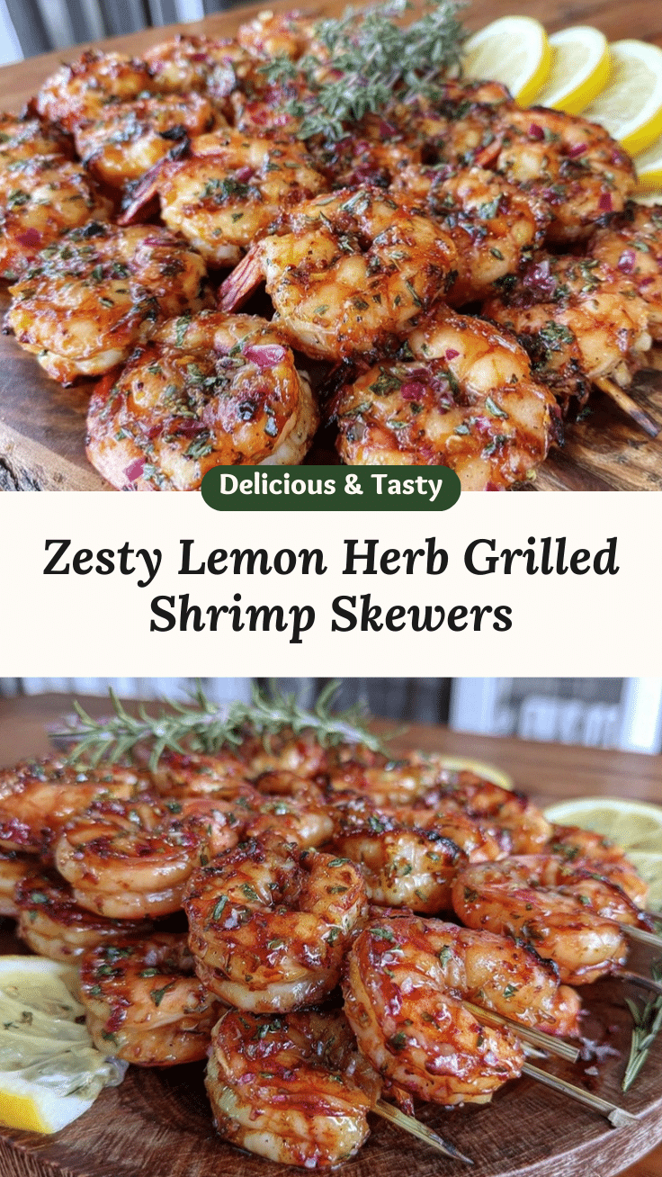 lemon herb grilled shrimp skewers recipe