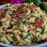 lemon herb orzo salad - featured image