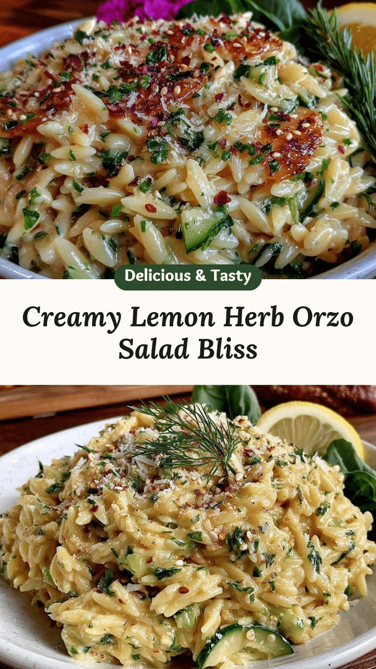 lemon herb orzo salad recipe