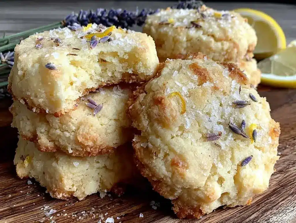 lemon lavender shortbread cookies - featured image