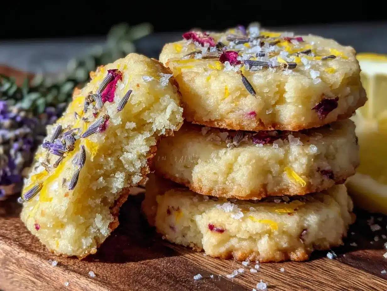 lemon lavender shortbread cookies preparation steps