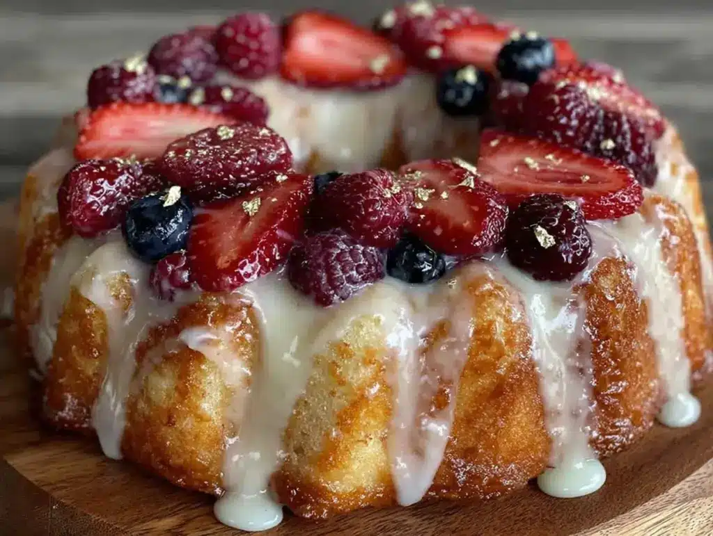 light champagne brunch cake - featured image