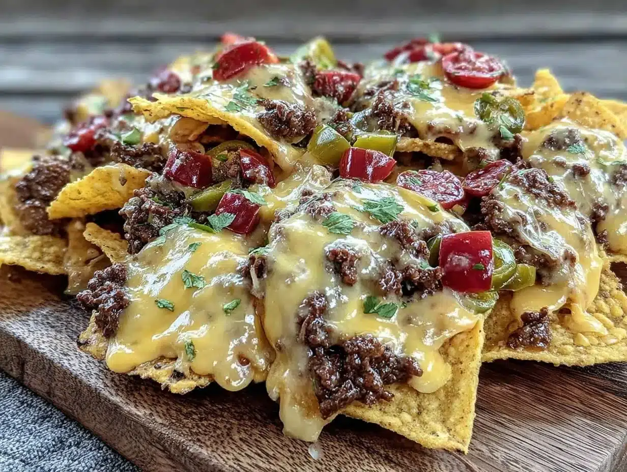 loaded beef nachos preparation steps