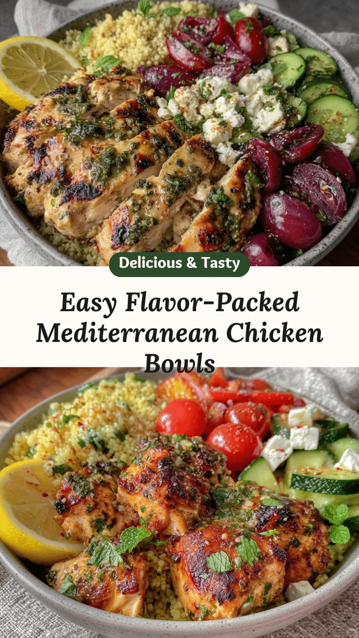 Mediterranean chicken meal prep bowls recipe