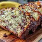 moist chocolate chip banana bread - featured image