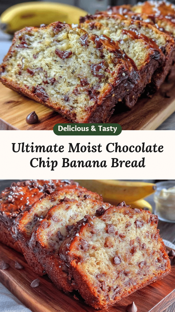 moist chocolate chip banana bread recipe