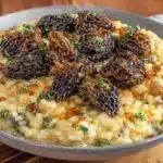 morel mushroom risotto - featured image