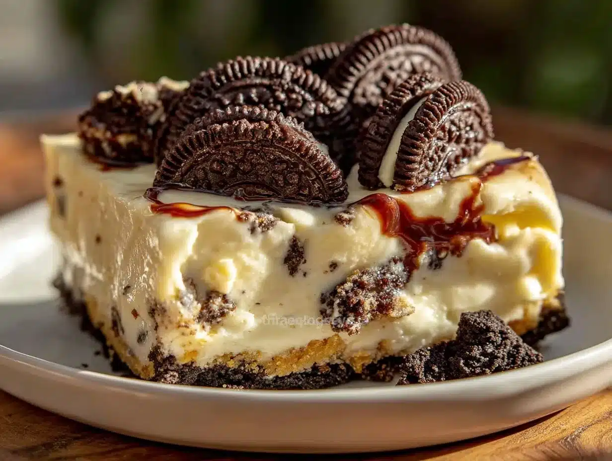 no-bake Oreo cheesecake preparation steps