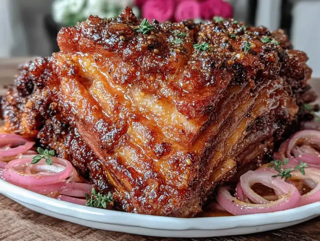 one-pot honey glazed ham - featured image