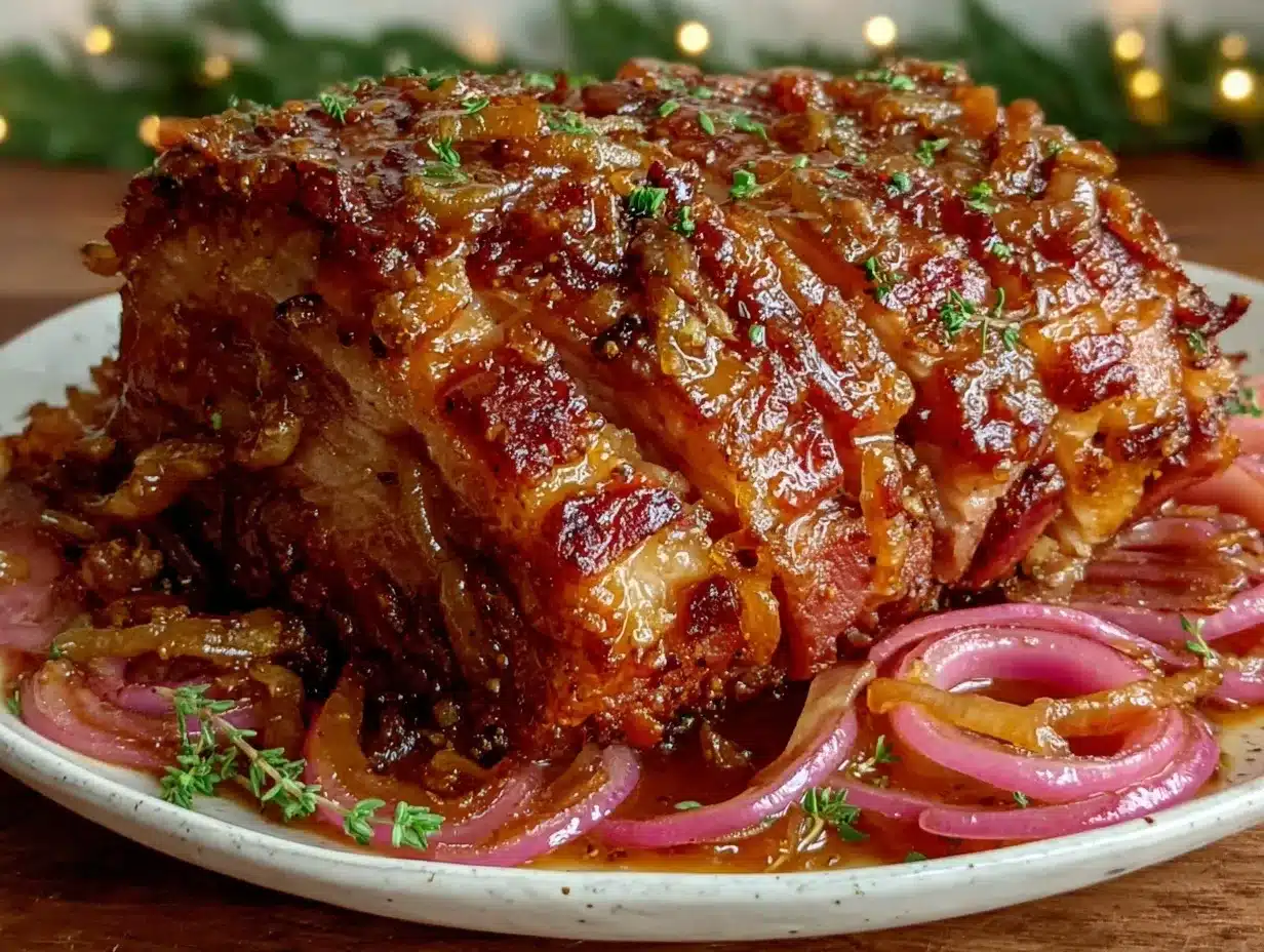 one-pot honey glazed ham preparation steps
